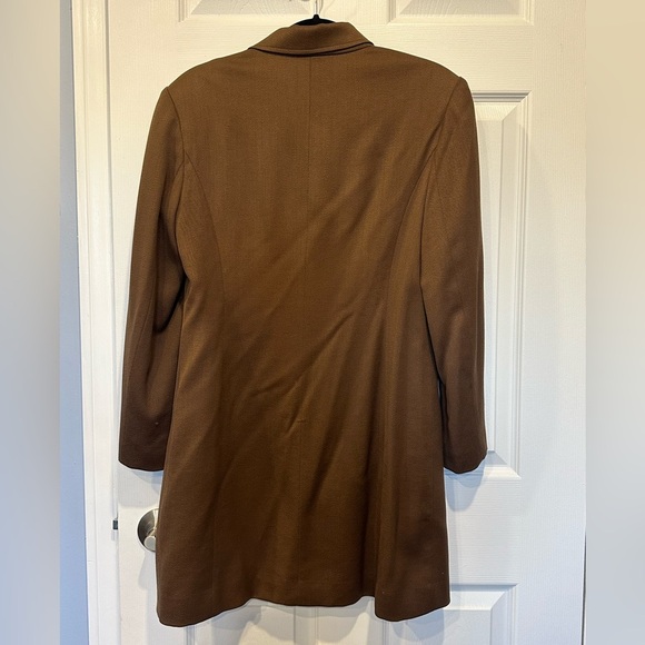 Classic Fall Chocolate Brown Women's Wool Coat | Canada Made | EUC | Petite 8 - Picture 7 of 10